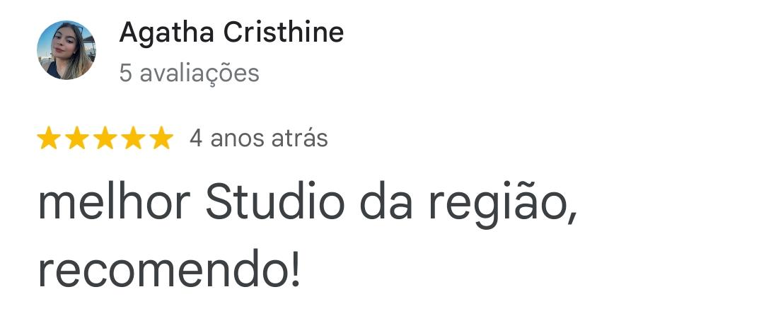 Avaliação de Agatha Cristhine — 5 estrelas no Google